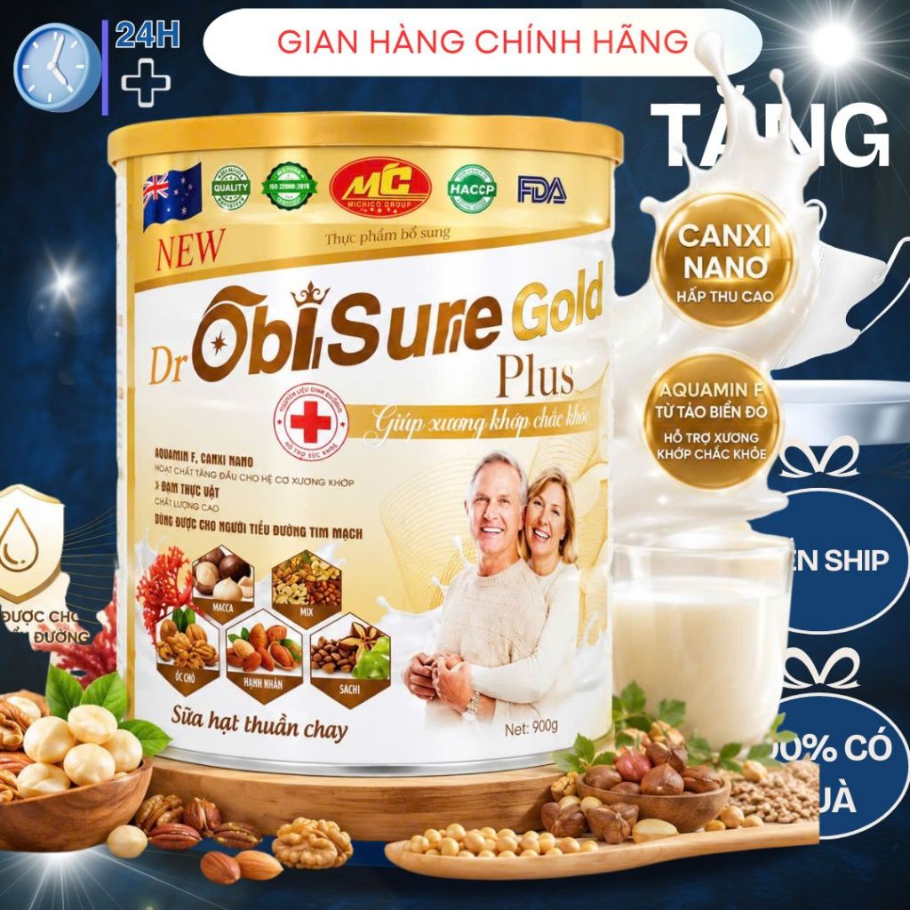 ObiSure Gold ++ 900g Chính Hãng – Sữa Hạt Cao Cấp Giúp Tăng Cường Sức Khỏe