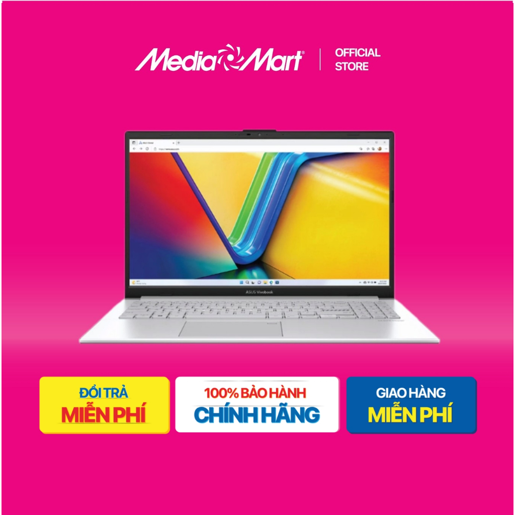 [ Mediamart Mall ] Laptop ASUS Vivobook Go E1504FA-BQ1150W /R5-7520U/16GB/512GB/15.6FHD/W11H BH chín