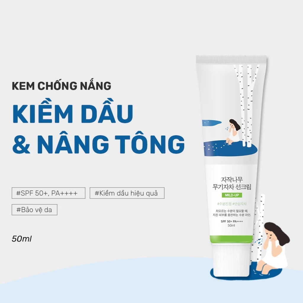Kem chống nắng Round Lab Birch Juice 50ml Beauty Glowé