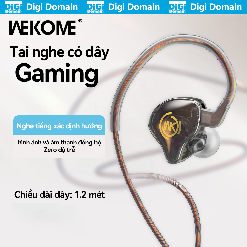 WEKOME Tai Nghe 1.2m chơi game PUBG cản tiếng ồn điều chỉnh âm tích hợp micro, Hi-fi  Âm Trầm YC08