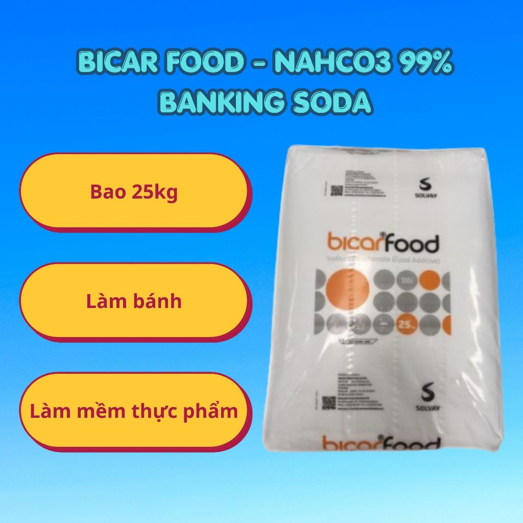 Bicar food - Baking Soda chuyên dụng dành cho thực phẩm - NaHCO3 99% - Muối nở dùng cho thực phẩm