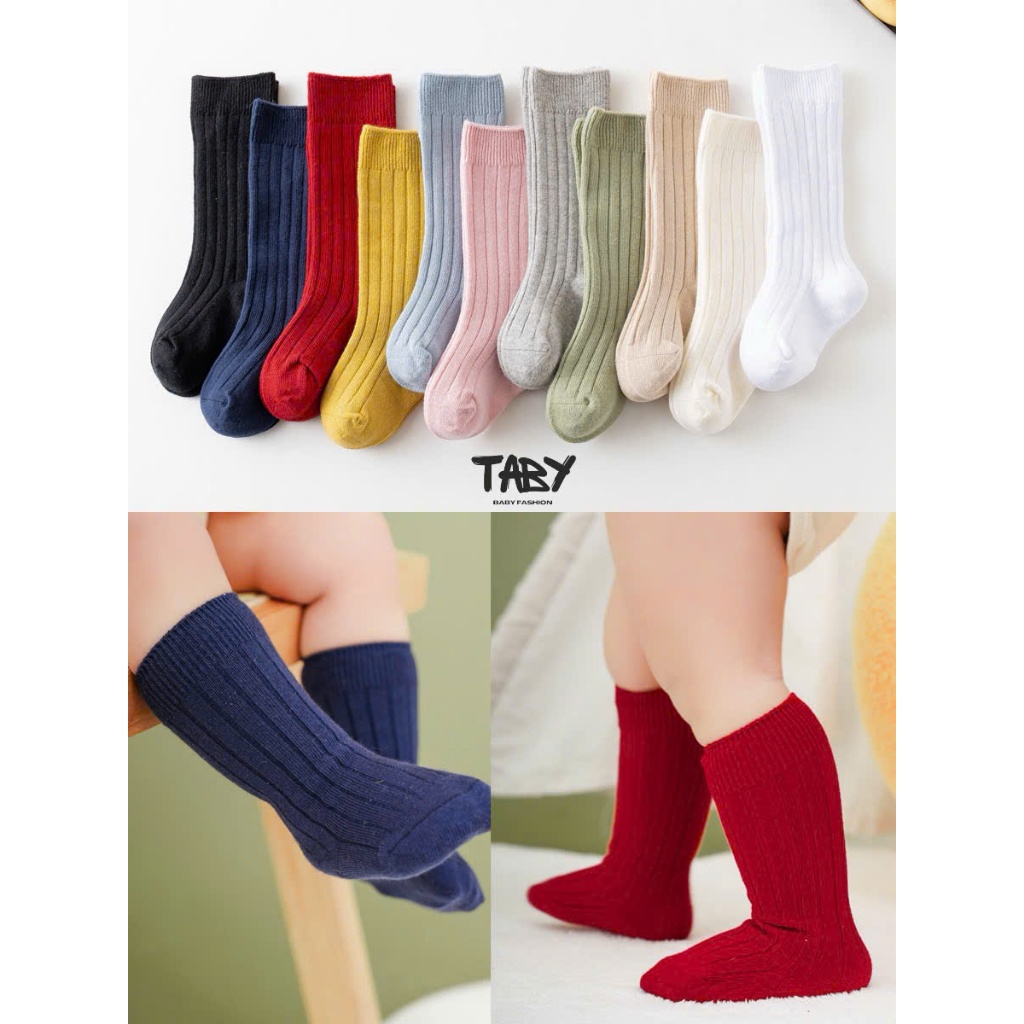 T15 Tất dài trơn từ 0-3 tuổi cho bé trai bé gái Taby Kids