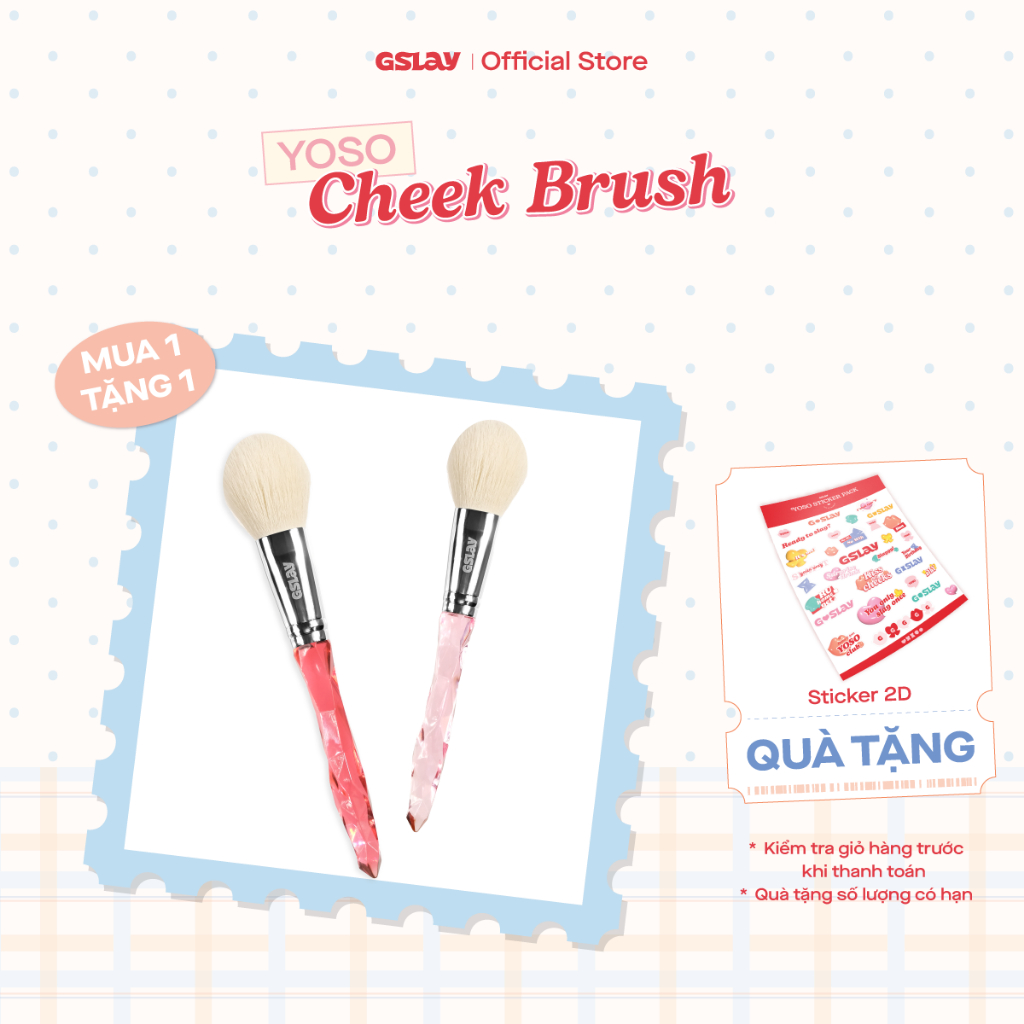 Cọ Má Hồng GSLAY YOSO Cheek Brush lông cọ mềm mượt, tán phấn đều màu 23,5g