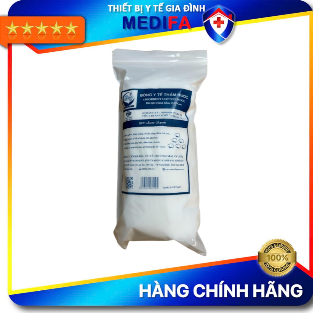 Bông Y Tế Tiệt Trùng 25gr Dùng Trong Y Tế & Chăm Sóc Cá Nhân
