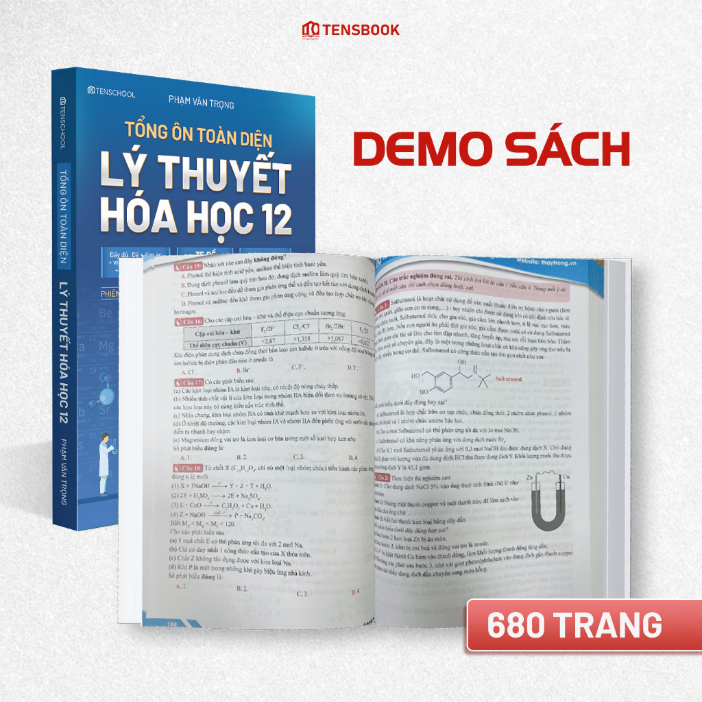 [TÁI BẢN 2026] Sách Tổng Ôn Toàn Diện Lý Thuyết Hóa Học 12 thầy Phạm Văn Trọng | BigBuy360 - bigbuy360.vn
