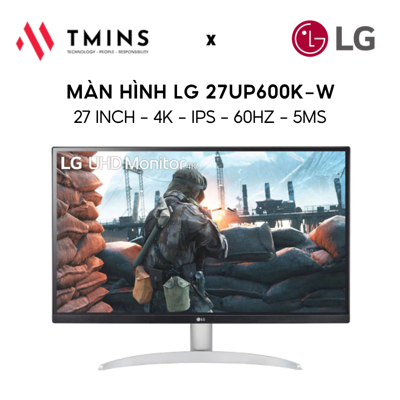 Màn Hình LG 27UP600K-W 27 Inch/ 4K/ IPS/ 60Hz/ 5ms - Hàng chính hãng