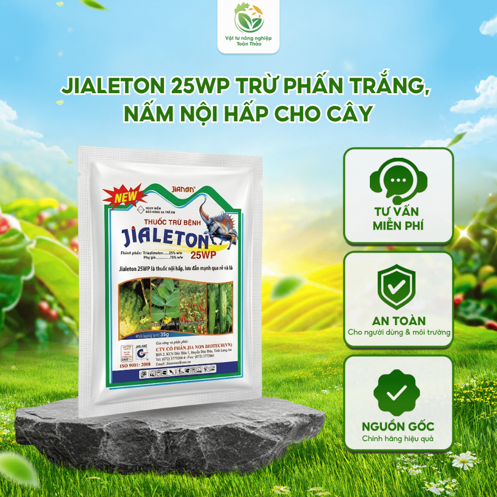 JIALETON 25WP/35gr | Trừ Phấn Trắng, Gỉ Sắt, Thán Thư | Trừ Nấm Nội Hấp - Triadimefon Mạnh Mẽ