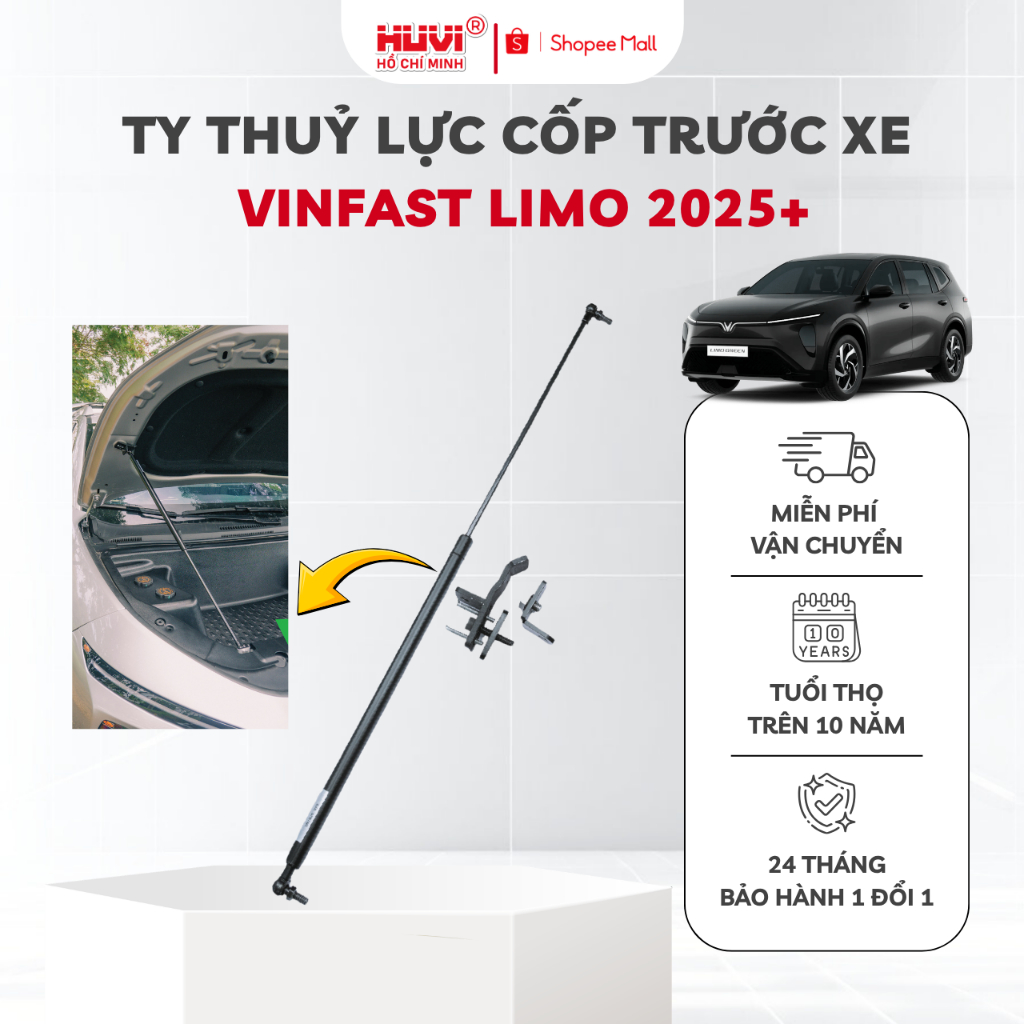 Ty Thủy Lực Cốp Trước Vinfast Limogreen Huvi (2025+) Chất Liệu Kim Loại Cao Cấp HUVI HỒ CHÍ MINH