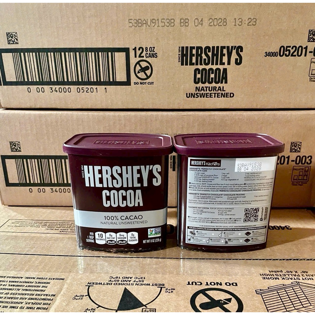 BỘT CHOCOLATE HERSHEY'S 225g hsd 12/2026
