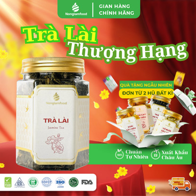 Trà lài - Green Jasmine Tea Nonglamfood hũ 40g,  Quà tặng cao cấp cho người thân Quà tặng cao cấp