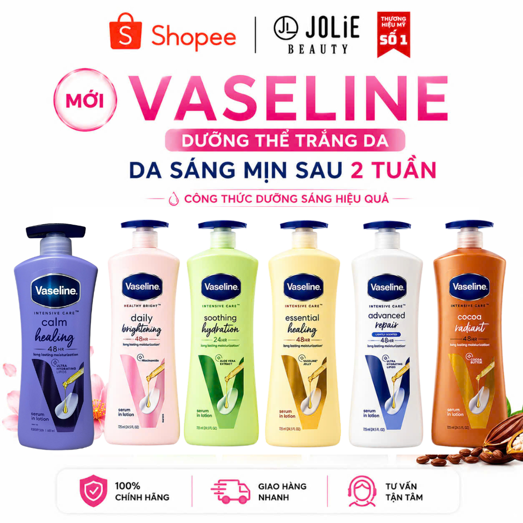Sữa dưỡng thể trắng da Vaseline Body Lotion UV Lightening 725ml ( Bản Mỹ)