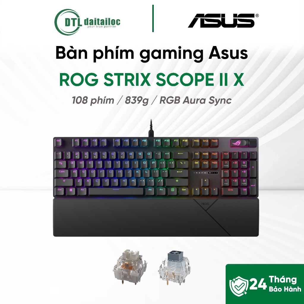 Bàn phím gaming Asus XA14 ROG STRIX SCOPE II X | Chính Hãng | Bảo Hành 24 Tháng