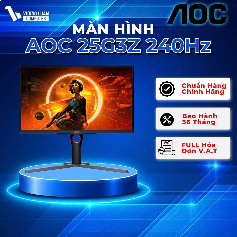 Màn hình AOC 25G3Z (25 Inch/ IPS/ 240Hz/ 0,5ms) Chính hãng giá tốt