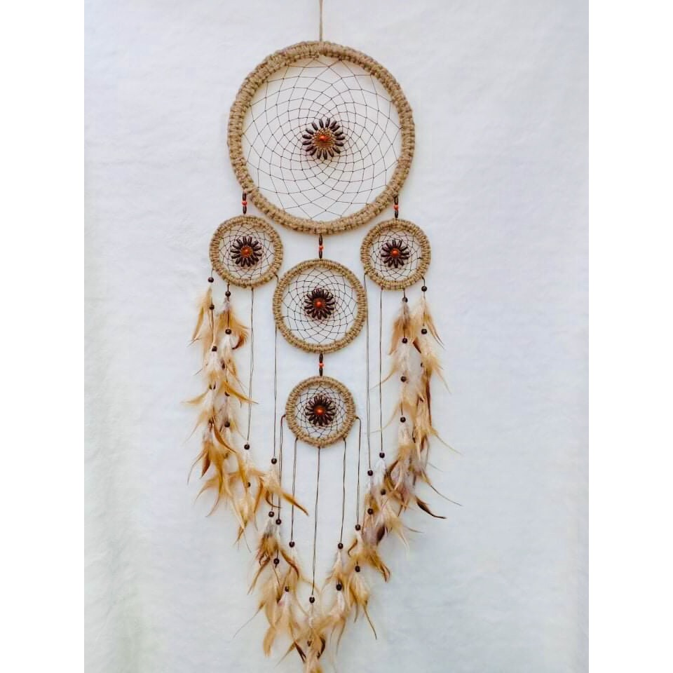 Dramcatcher Handmade Gam Vintage Trang Trí Phòng Ngủ, Phòng Khách, Trang Trí Homestay, Treo Xế iu