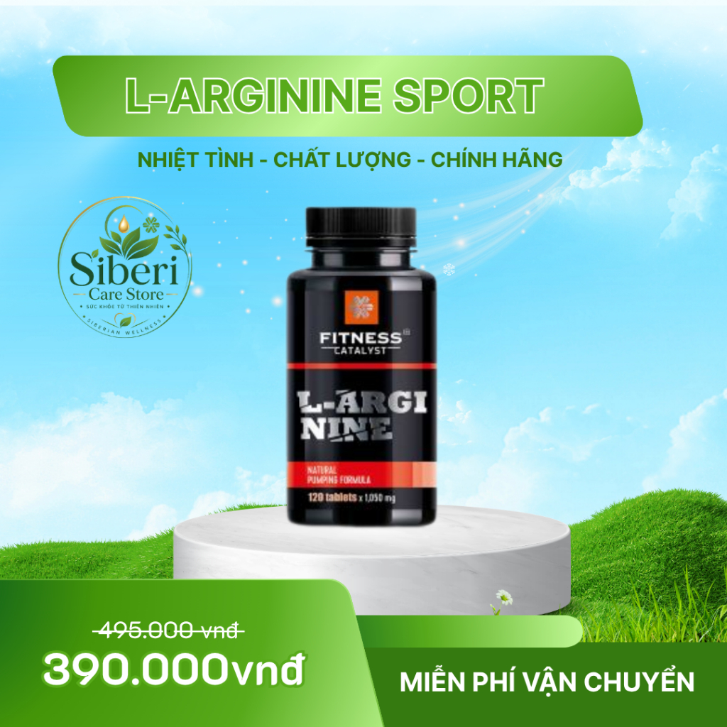 L arginine thực phẩm bảo vệ sức khỏe Fitness Catalyst. L-Arginine - 120 viên/lọ