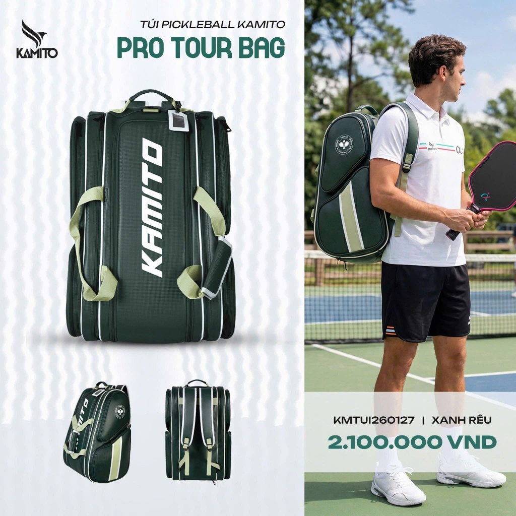 Túi Pickleball Kamito Elite Tour Bag V1 - Balo Đựng Vợt Pickleball Kamito Chính Hãng