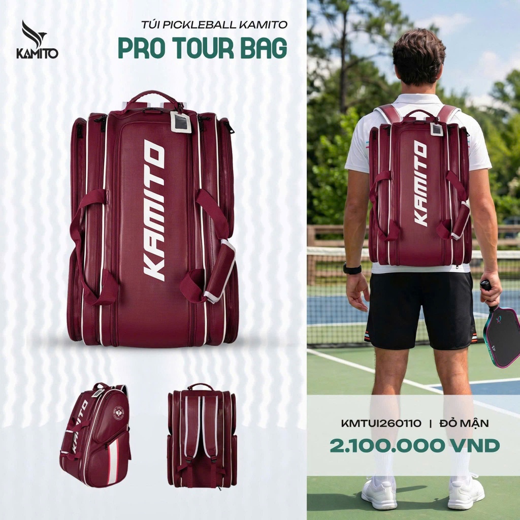 Túi Pickleball Kamito Tour Bag - Balo Vợt Pickleball Kamito Chính Hãng Đủ Màu