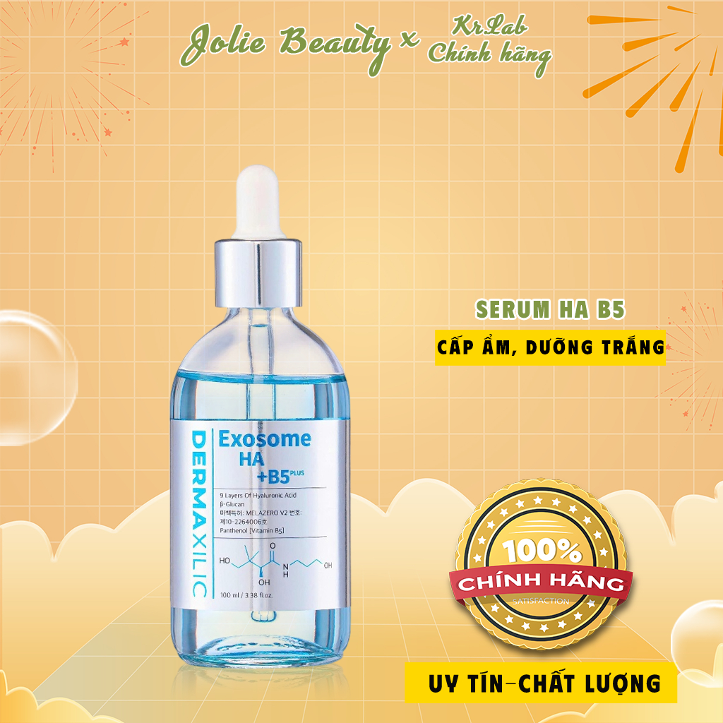 Serum HA B5 Plus Exosome Dermaxilic KR.LAB Cấp Ẩm Phục Hồi, Dưỡng Trắng Căng Bóng Da 100ml| Jolie Be