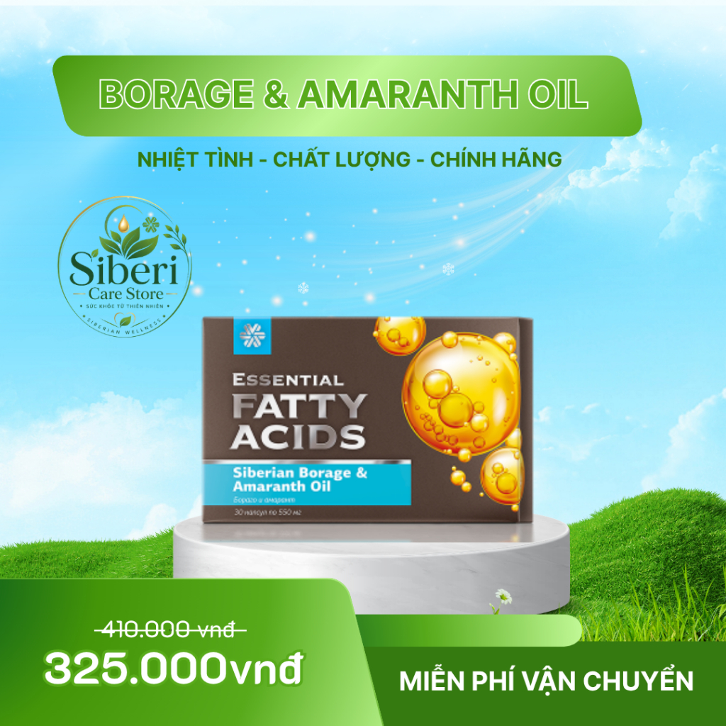 Thực phẩm bảo vệ sức khỏe Essential Fatty Acids Siberian Borage & Amaranth Oil - 30 vi