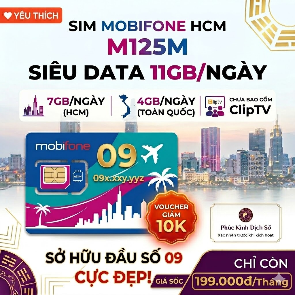 SIM MobiFone M125M 11GB/Ngày, Miễn Phí Tháng Đầu - ảnh 2