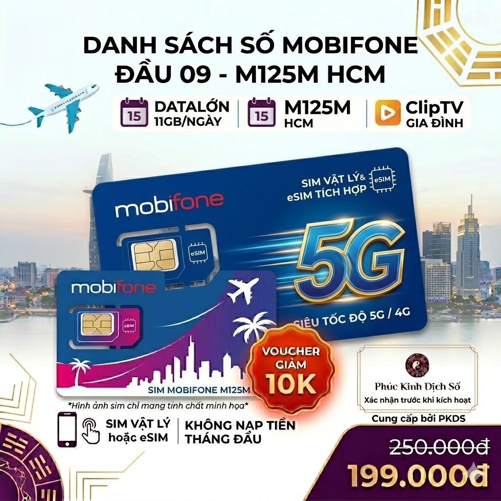 SIM MobiFone M125M 11GB/Ngày, Miễn Phí Tháng Đầu - ảnh 8