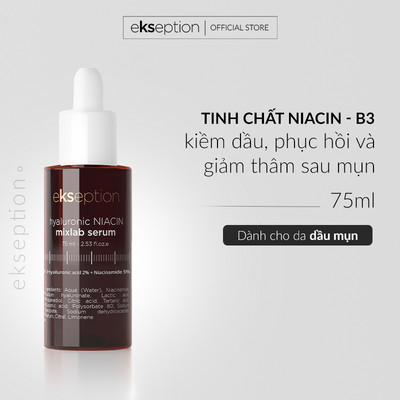 Serum HA + 5% B3 Ekseption hỗ trợ sáng da, mờ thâm mụn Hyaluronic Niacin Mixlab 75ml