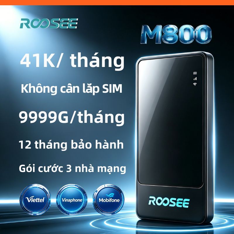 M800 Roosee Bộ Phát Wifi 4G cầm tay nhỏ gọn hỗ trợ sử dụng tốc độ cao thu phát…