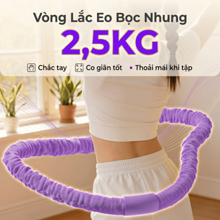 Vòng lắc eo lò xo 2,5kg bọc nhung TIATO vòng lắc eo tập bụng, tập yoga tại nhà Chưa có đánh giá Đã bán 0