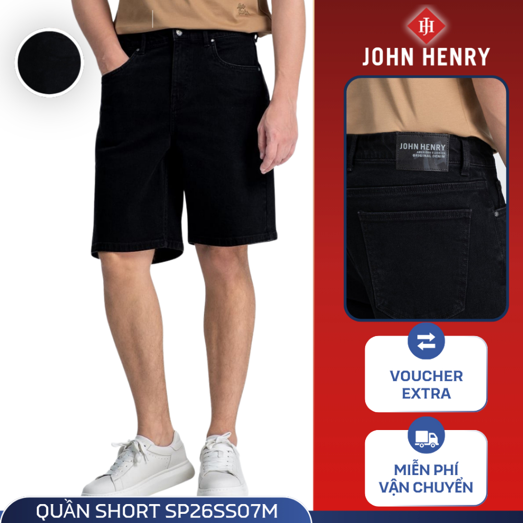 JOHN HENRY - SP26SS07M-RXJN - Quần Short Jean Nam - Trẻ Trung, Năng Động