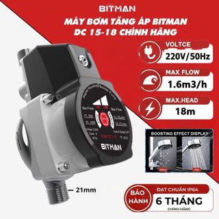 Máy Bơm Tăng Áp Biến Tần DC15-18 BITMAN Chính Hãng, Êm Ái, Nhỏ Gọn, Dễ Lắp Đặt Và Sử Dụng