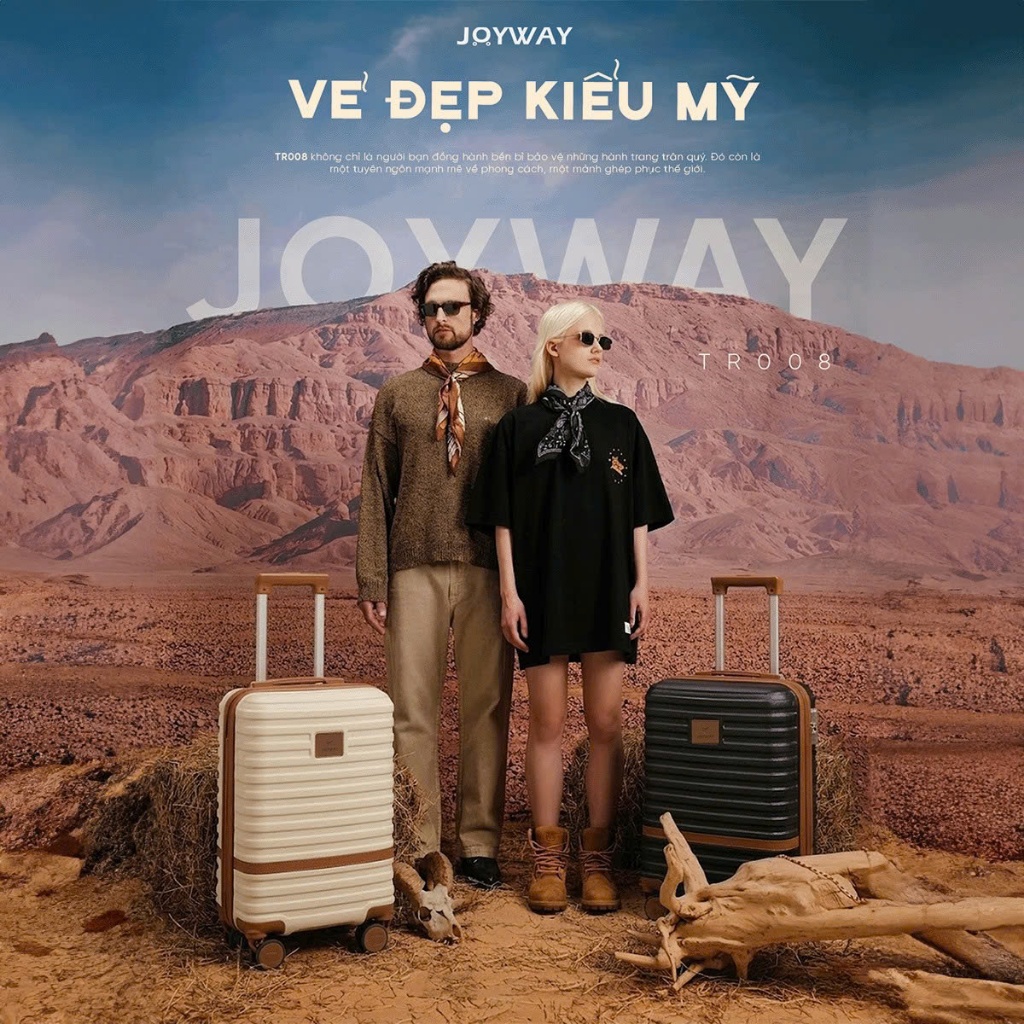 Vali Joyway TRO08 Size 20/24/28 – Chất Liệu Nhựa ABS, Khóa TSA, Dây Kéo YKK, Bảo Hành Trọn Đời