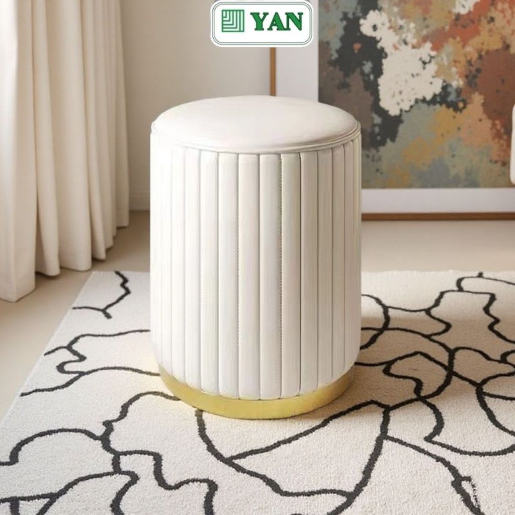 Ghế đôn sofa bọc nỉ ngồi bàn trang điểm - GC45