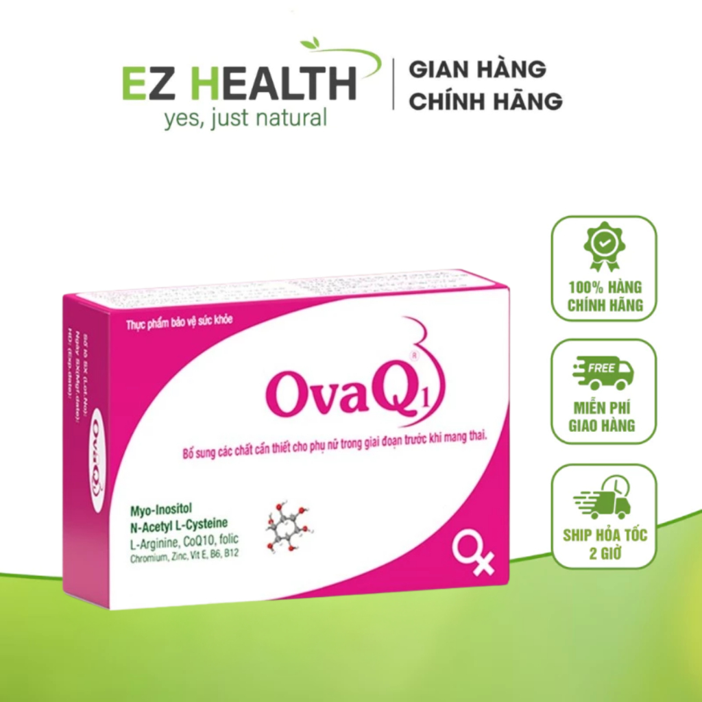 OvaQ1 Bổ sung các chất cần thiết cho phụ nữ đang trong giai đoạn chuẩn bị mang thai và tăng cường kh
