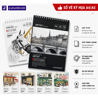 Sổ Vẽ Ký Hoạ Sketch Lò Xo/Dán Gáy A5/A4 120/160 gsm Futurebook