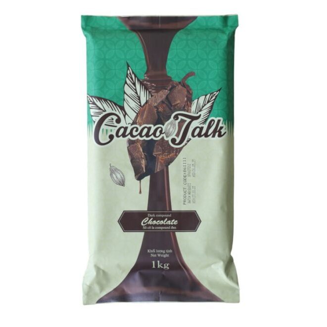 Sô Cô La Compound Đen Dạng Khối Cacao Talk 1kg