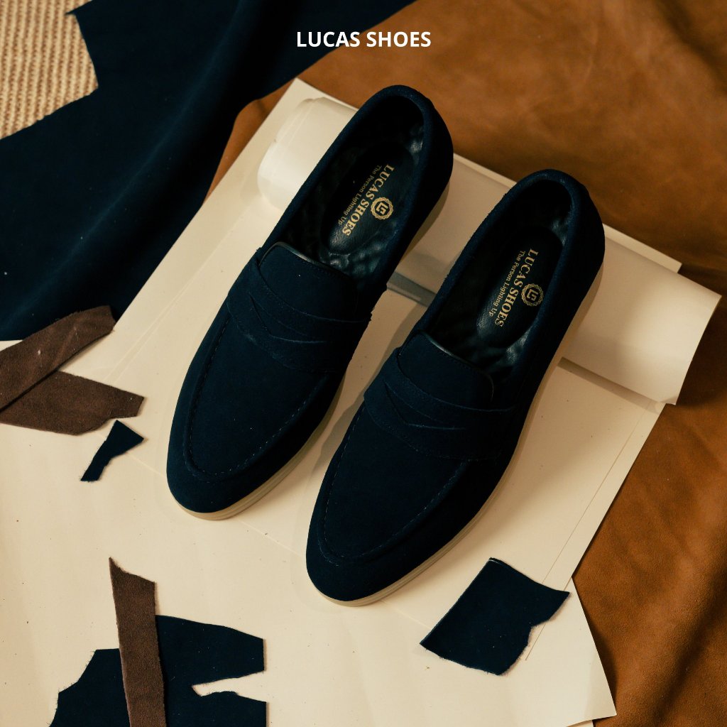 Giày Lười Da Lộn Carlo Loafer Lucas Shoes, Kiểu dáng Sliper công sở, Đế Cao Su Kếp Khâu McKay