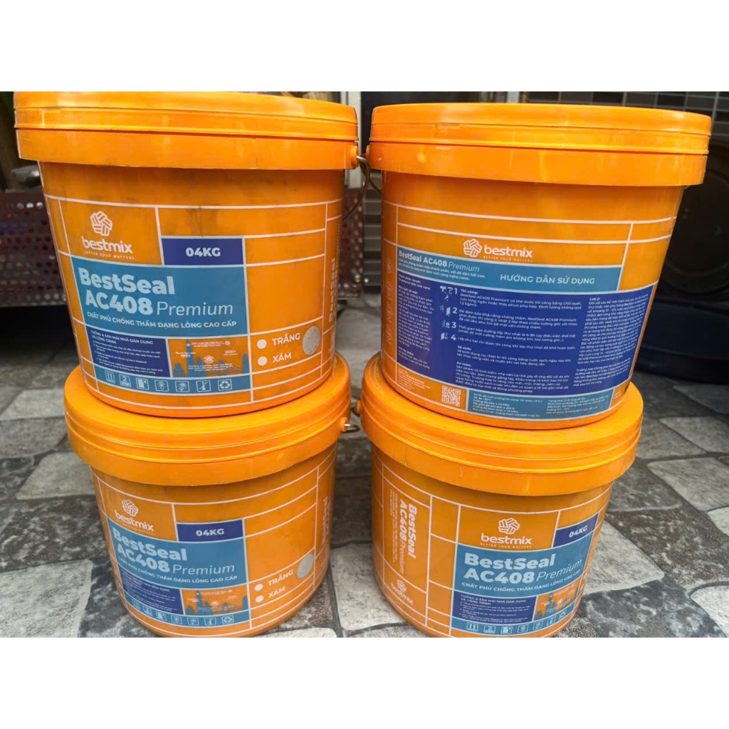 Sơn chống thấm cho tường, phụ gia chống thấm bestmix BestSeal AC408, chống thấm ngoài trời