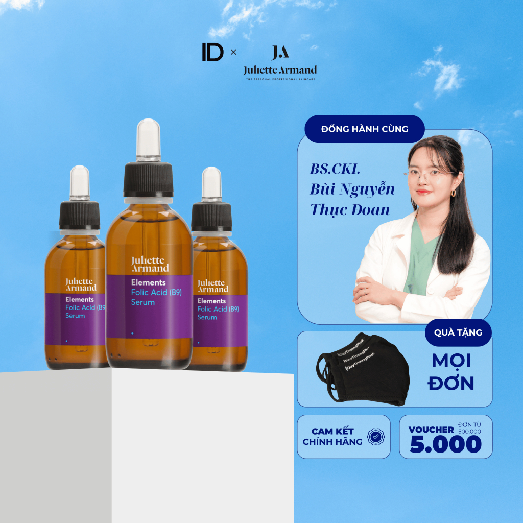 Serum Juliette armand folic acid b9 JA Serum B9 Tinh chất phục hồi làm dịu da 20ml