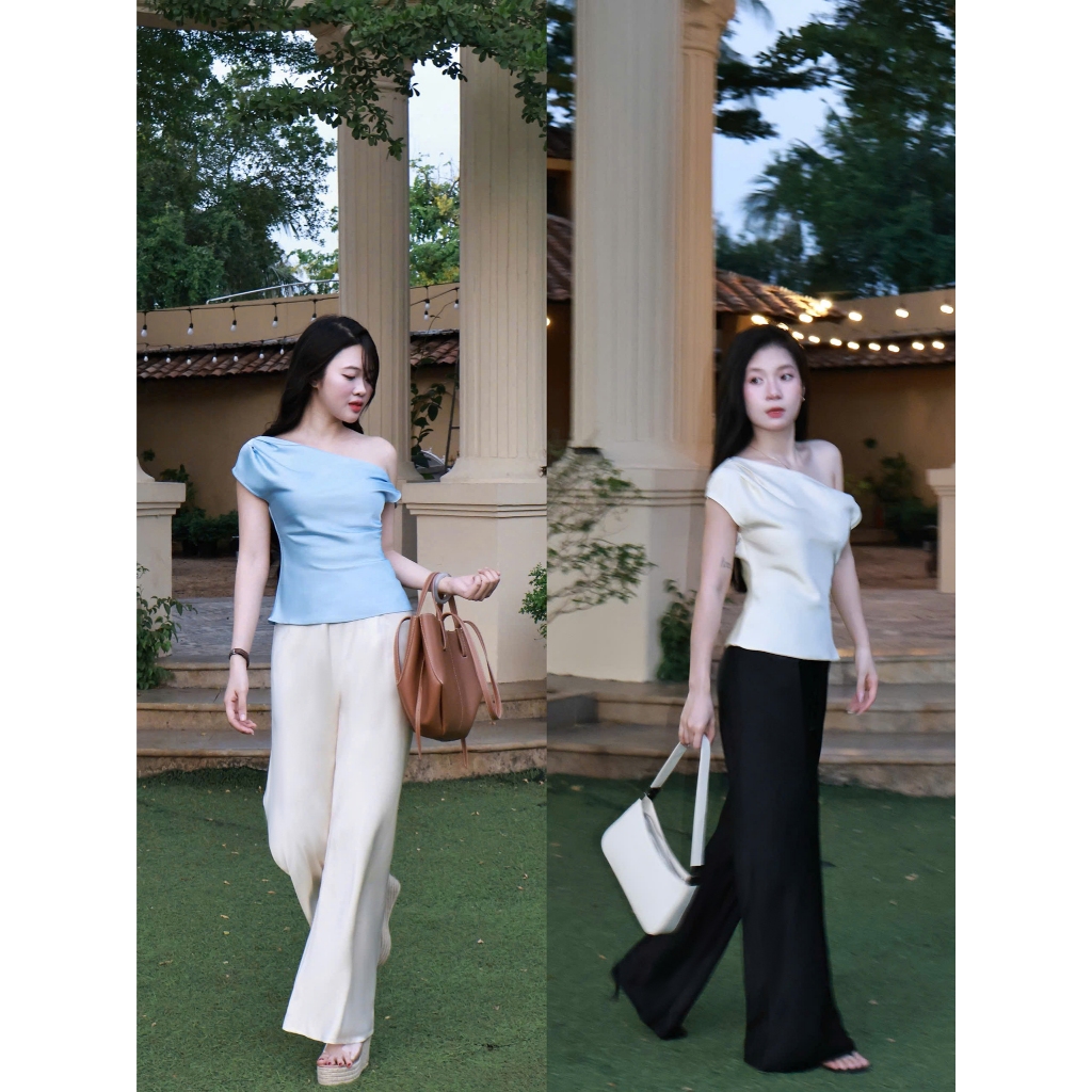 LYC FASHION - Quần Lụa Ống Suông Rộng Hàn Châu
