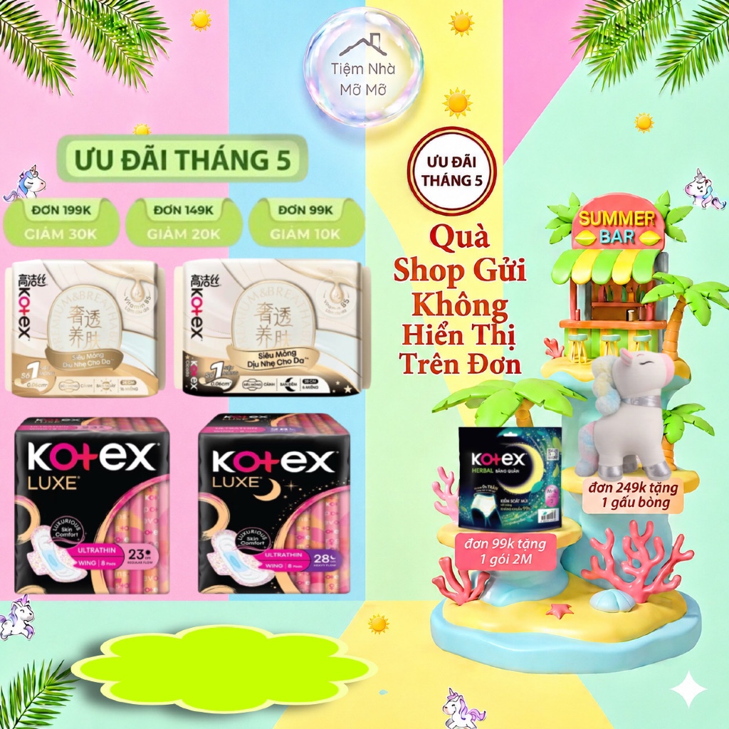 Băng Vệ Sinh Kotex LUXE Mặt Bông / CICADA - DÒNG NHẬP KHẨU CAO CẤP NGÀY/ĐÊM