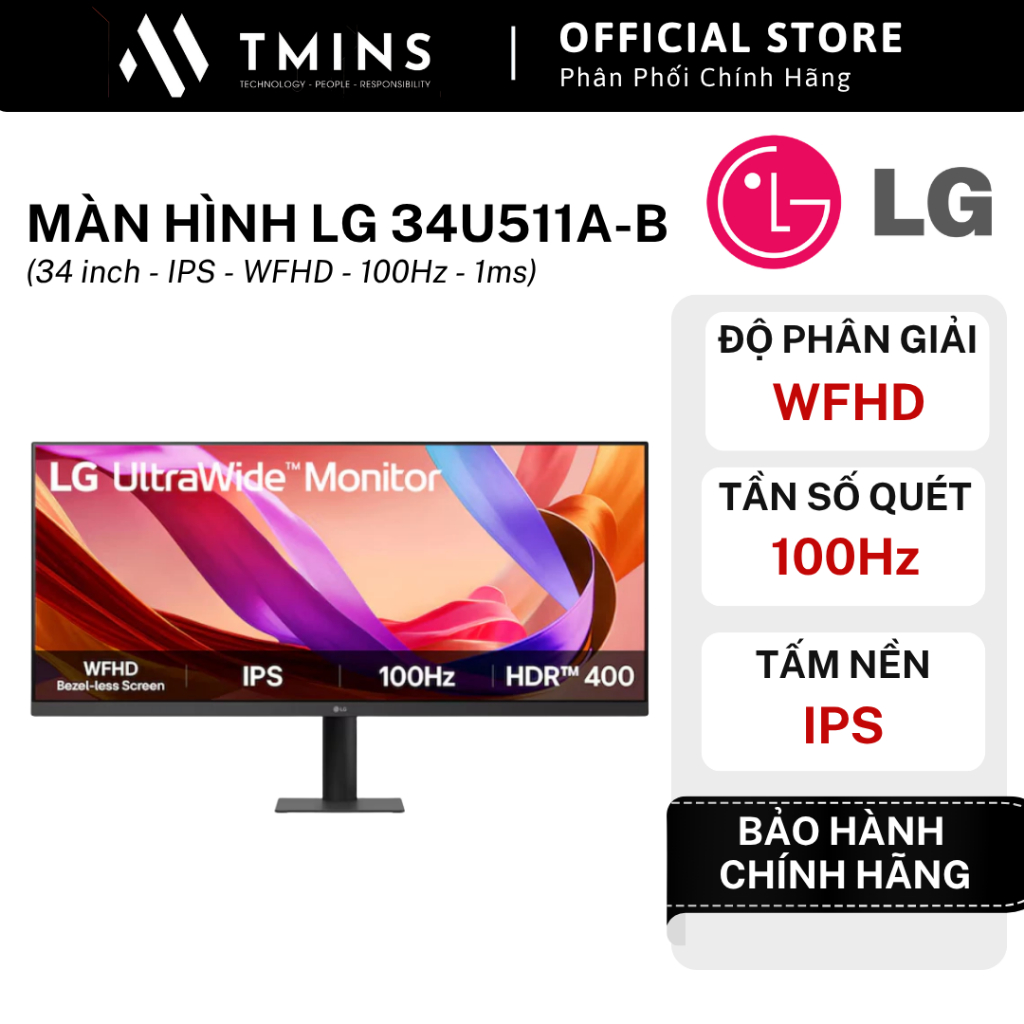 Màn hình LG 34U511A-B (34 inch - IPS - WFHD - 100Hz - 1ms) - Hàng chính hãng