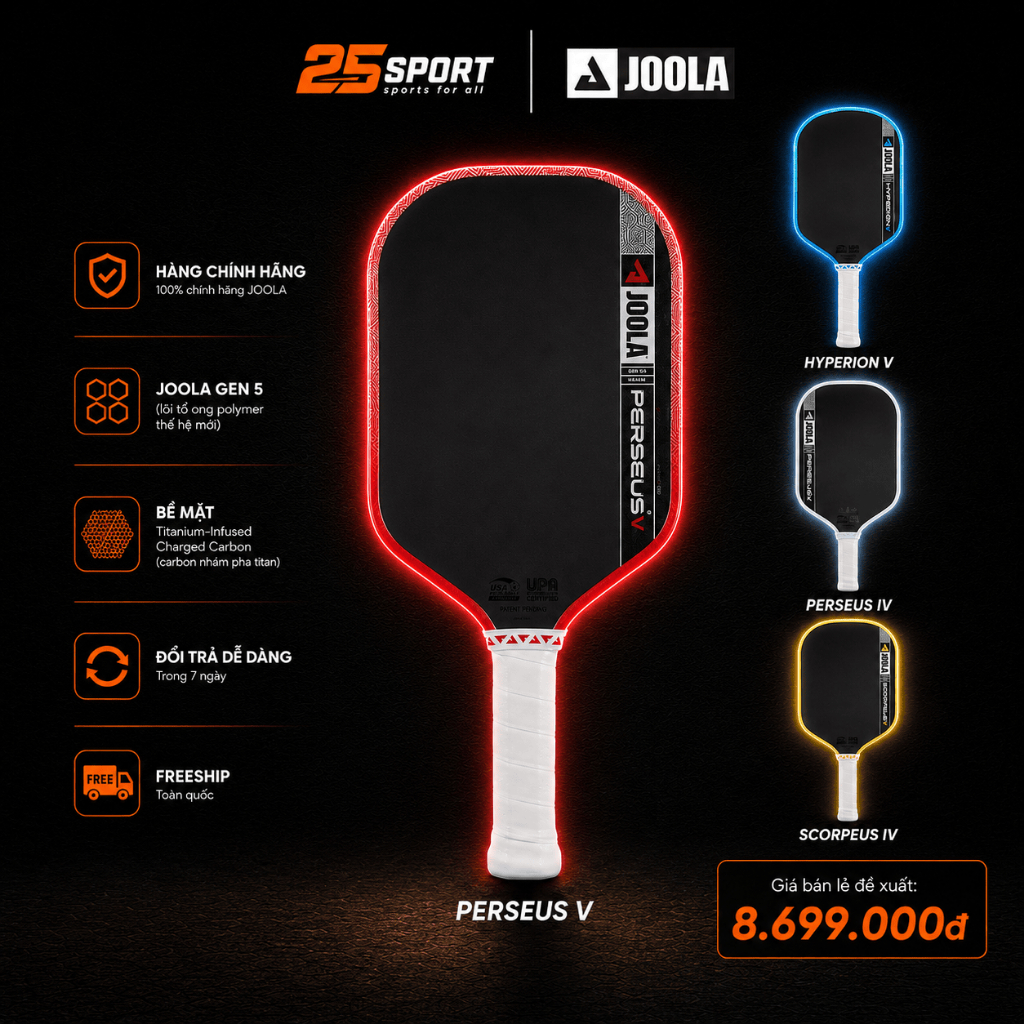 Vợt  Pickleball racket Joola Perseus Pro IV - Được phân phối tại 25Sports- Store