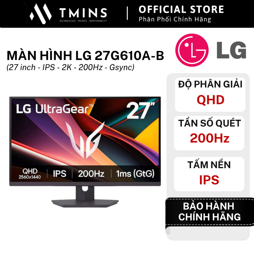 Màn hình LG 27G610A-B (27 inch - IPS - 2K - 200Hz - Gsync) - Hàng chính hãng