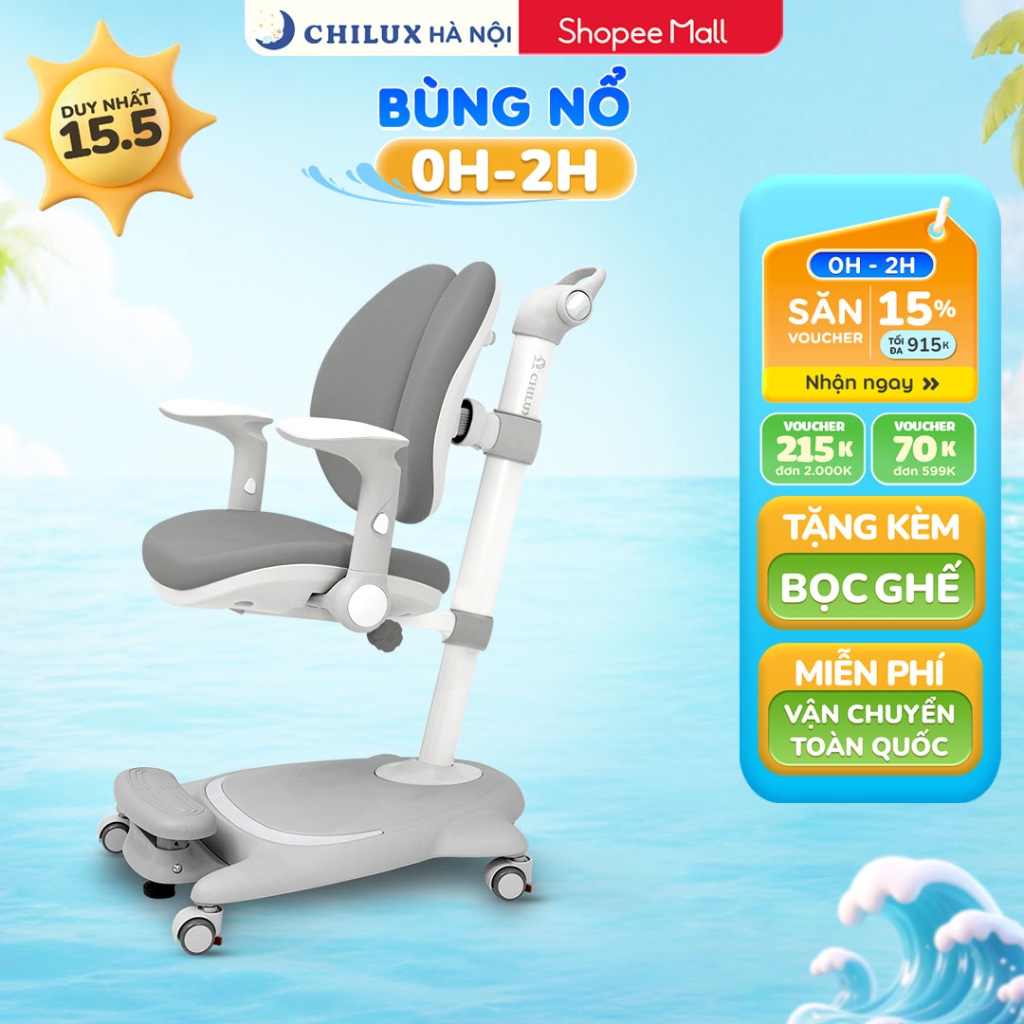 Ghế ngồi học chống gù Chilux G20, bé ngồi đúng tư thế, bảo vệ cột sống