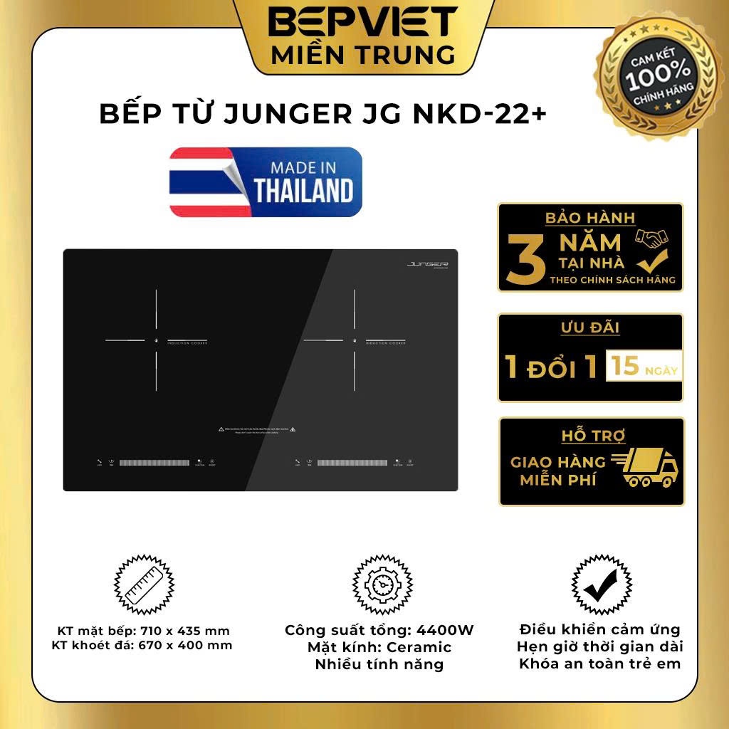 Bếp từ Junger JG NKD-22+ (made in Thái Lan, inverter tiết kiệm điện)