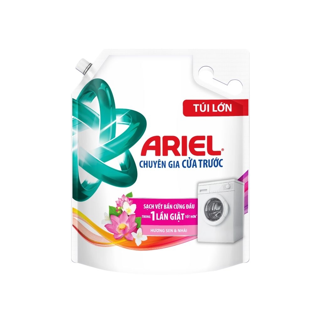 Nước giặt Ariel chuyên gia cửa trước hương sen nhài túi 3.05kg
