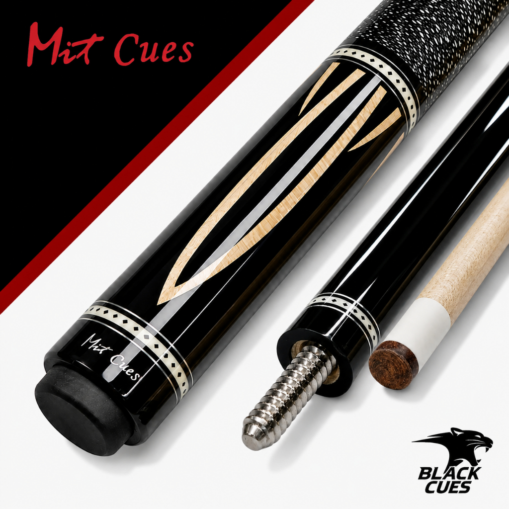 Cơ Bida Mit DF1-01 Chính Hãng, Chuôi Khảm Gỗ, Tặng Kèm Phụ Kiện - Black Cues