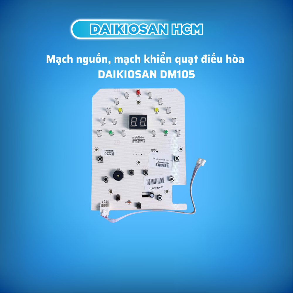 Mạch nguồn, khiển quạt điều hòa Daikiosan DM105 chính hãng