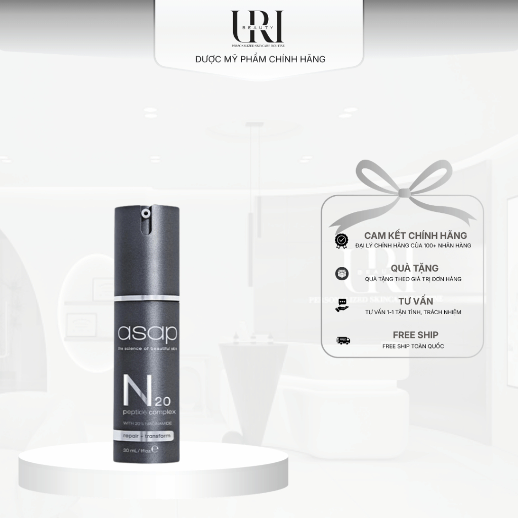 [Công Ty] ASAP N20 Peptide Complex - Tinh Chất Niacinamide 20% & Peptide, 30ml