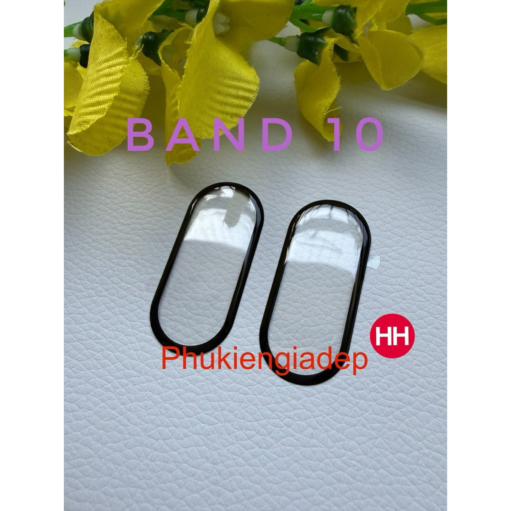 Kính cường lực Xiaomi Mi Band 10 , Band 10 Pro trong suốt, viền đen